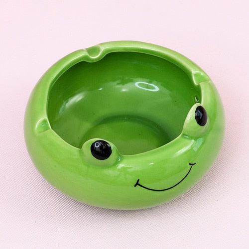 8.5cm/9.5cm South Korea Cute Cartoon Animals Ceramic Ashtray Creative Large Coffee Table Vehicle Car Ashtray House Mini Ashtray